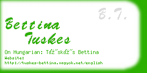 bettina tuskes business card